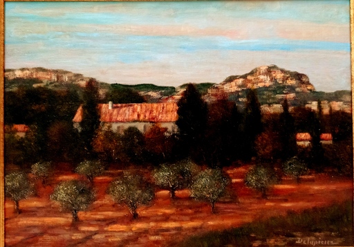 Roger DELAPIERRE - Peinture - Les Baux de Provence.
