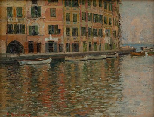 Nicola ARDUINO - Peinture - Portofino, La Calata 1921