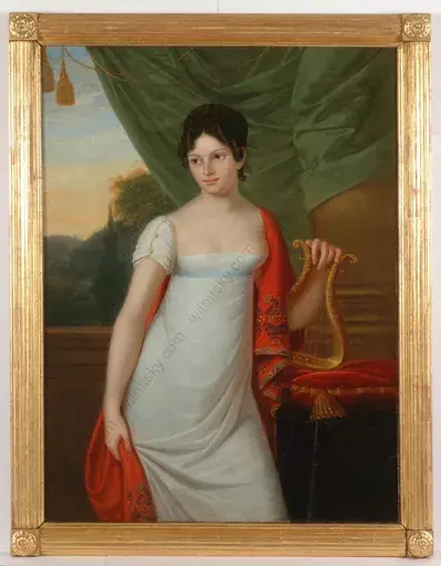 Philipp STÖHR - Painting -  "Countess Rozalia Rzewuska (?)" earliest known oil painting
