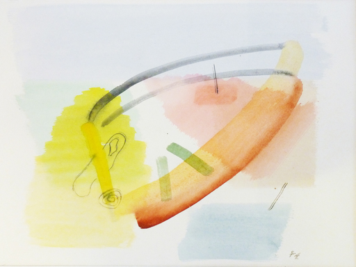 John Millard FERREN - Drawing-Watercolor - Composition abstraite