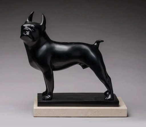 François POMPON - Sculpture-Volume - "Toy, Boston-Terrier"