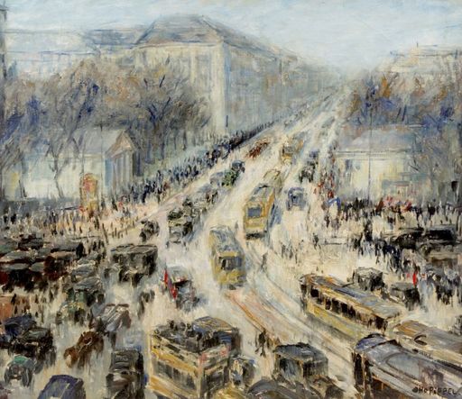 Otto PIPPEL - Painting - Der Potsdamer Platz in Berlin