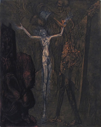 Ernst FUCHS - 版画 - Die Rede des toten Christus ( ..)