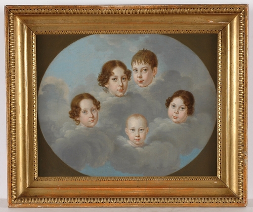 Karl Josef Aloys AGRICOLA - Painting - "Children Group Portrait", Oil Painting
