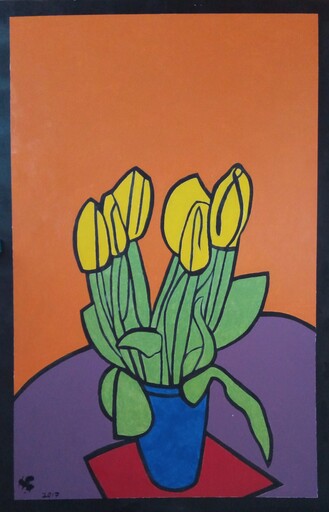Harry BARTLETT FENNEY - Painting - six tulips