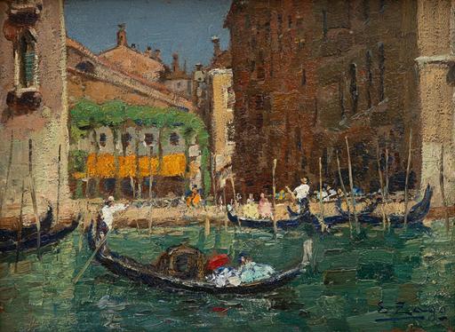 Erma ZAGO - Painting - Gondole a Venezia