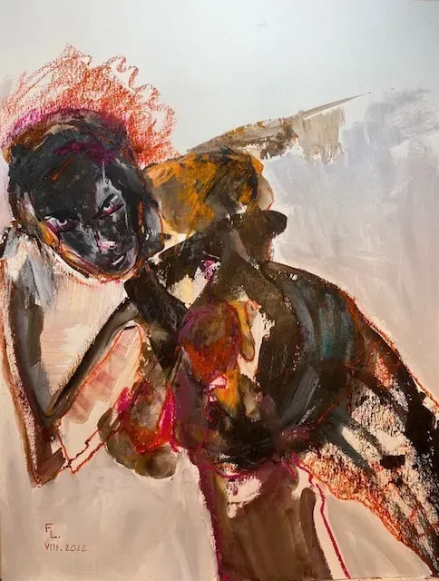 Françoise LEBLANC - Zeichnung Aquarell - FEMME QUE J'AIME 20