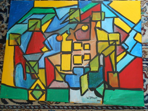 Walter SPRUYT - Painting - composition cubiste