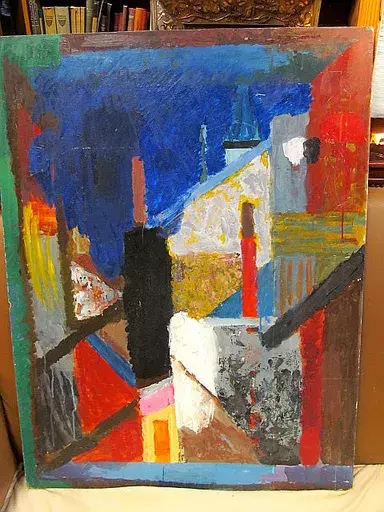 August LANGE-BROCK - Painting - Abstrakte Komposition