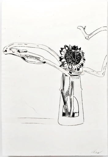 安迪·沃霍尔 - 版画 - Flowers (Black & White)