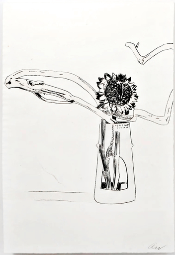Andy WARHOL - Stampa-Multiplo - Flowers (Black & White)