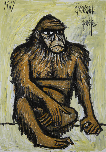 Bernard BUFFET - Peinture - Le gorille