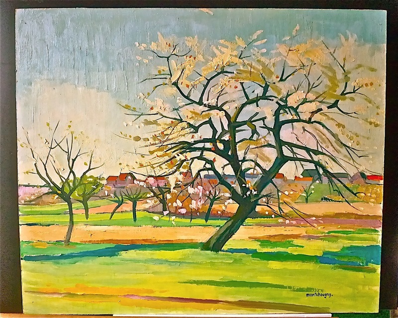 Jean MONTCHOUGNY - Gemälde - Cerisier fleuri