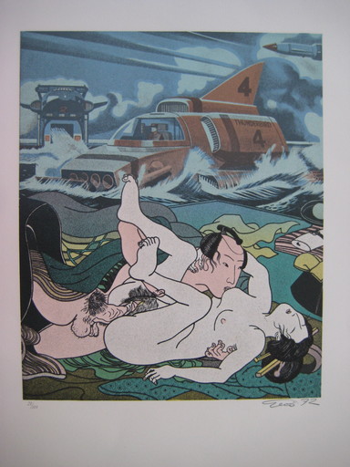 小野洋子、爱罗 - 版画 - LITHOGRAPHIE 1972 SIGNÉE CRAYON NUM100 HANDSIGNED LITHOGRAPH