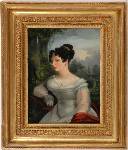 Pintura - W.A. Rieder (1796-1880)-Attrib., "Portrait of a young lady"
