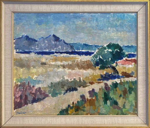 Gejza SCHILLER - 绘画 - 1918-20 A Tribute to Cezanne & Mont Sainte Victoire