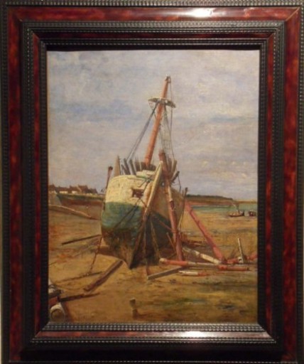 Anna HUMBLOT - Gemälde - Schip op strand