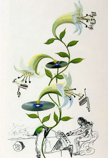 Salvador DALI - Print-Multiple - Lilium Musicum (Lily)