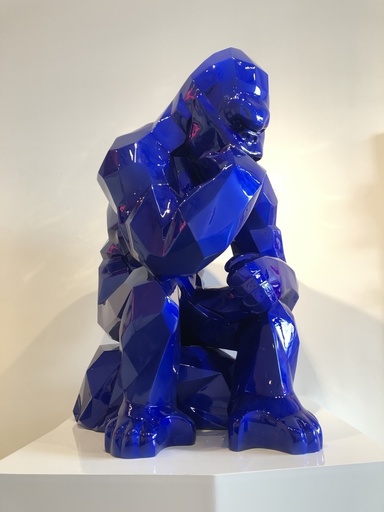 Richard ORLINSKI - Sculpture-Volume - Kong Penseur - Bleu Mick (180 cm)