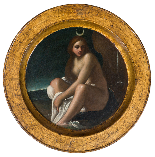 Giacomo CAVEDONE - Painting - Diana al bagno