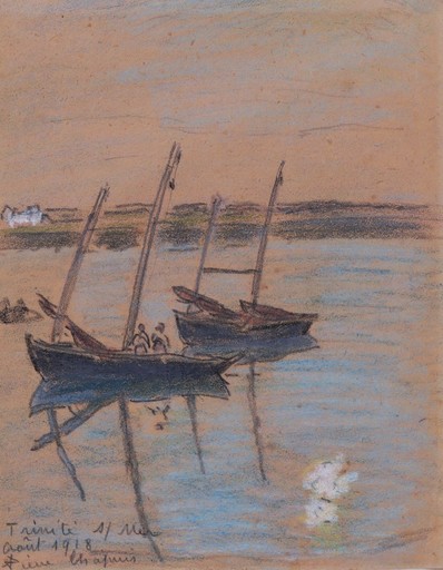 Pierre CHAPUIS - Drawing-Watercolor - Sinagos à la Trinité-sur-Mer en Bretagne