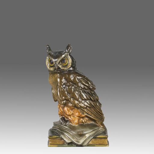 Franz Xavier BERGMANN - Sculpture-Volume - Wise Owl