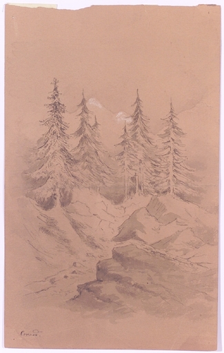 Conrad GREFE - Disegno Acquarello - "Three Landscape Studies"
