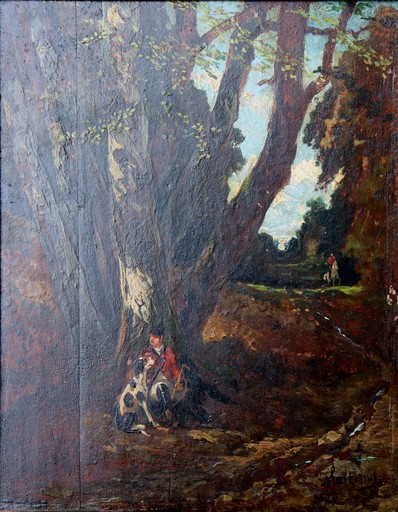 Martinus Antonius KUYTENBROUWER - Gemälde - "LE REPOS DU PIQUEUX"
