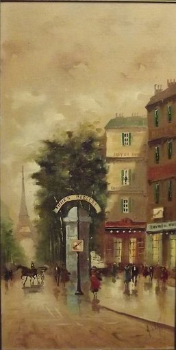 Antonio DEVITY - Gemälde - Paris Street