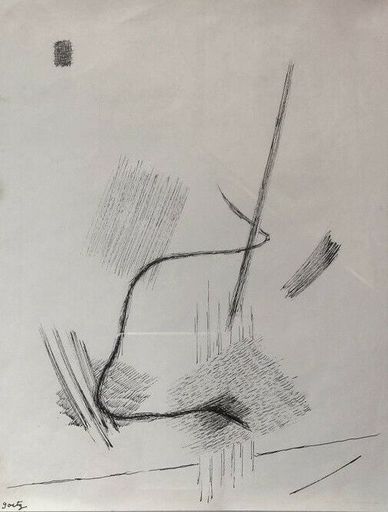 Henri GOETZ - Dibujo Acuarela - Composition