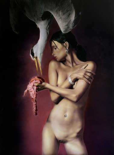 Antonin TESAR - Fotografie - Girl with heron