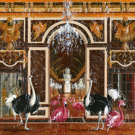 Nathan NEVEN - Gemälde - Dans la cour de Versailles
