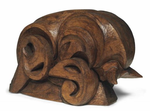 Ferdinand PARPAN - Sculpture-Volume - Le grand taureau chargeant