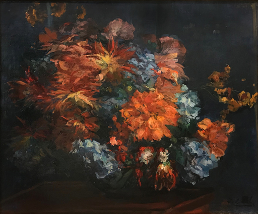 Jacques-Émile BLANCHE - Painting - Bouquet de fleurs, vers 1930