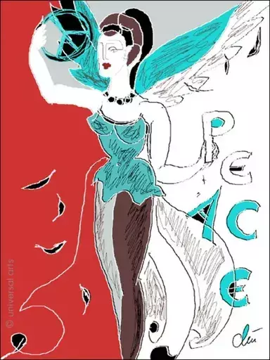 Jacqueline DITT - Stampa-Multiplo - Peaceangel losing Feathers  - Grafik / graphic ltd. Edition 
