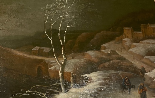 Hendrick AVERCAMP - Gemälde - fuite een egypte