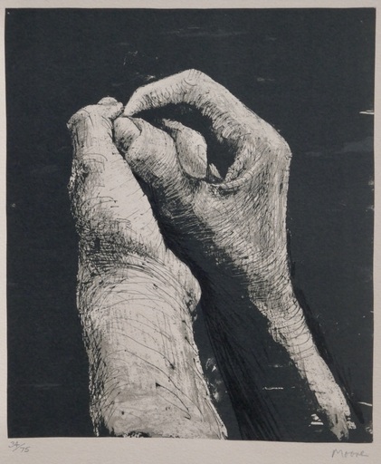 亨利•摩尔 - 版画 - Hands II