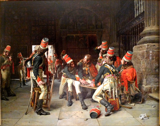 José JIMÉNEZ ARANDA - Painting - Hussars at Rest