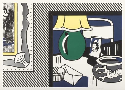 Roy LICHTENSTEIN - Print-Multiple - Two Paintings: Green Lamp, from Painting Series