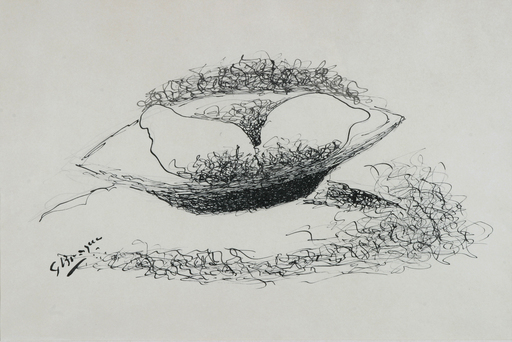Georges BRAQUE - Drawing-Watercolor - La coupe aux citrons