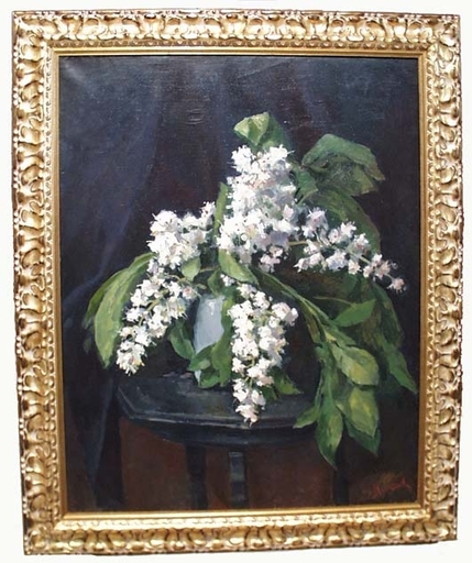 Elena Vatslovana YANCHAK - Gemälde - "Still Life with Flowers" by Elena Yanchak, ca 1960 