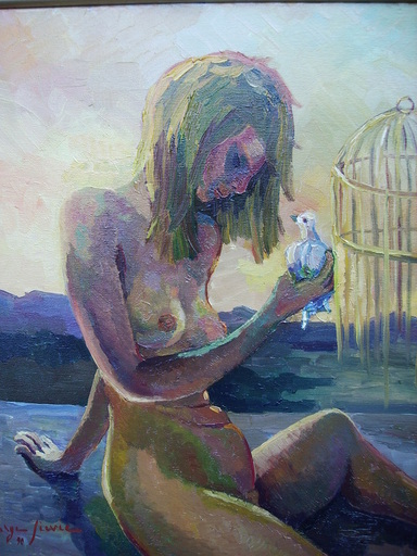 Serge SIEVIC - Painting - LA COLOMBE