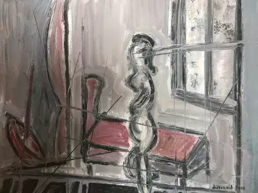 Christian DURIAUD - Pintura - Nu devant la fenêtre