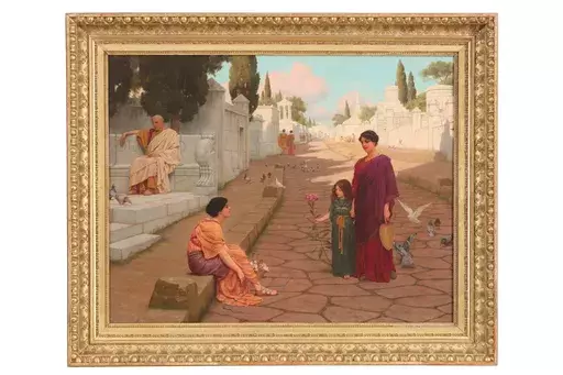 John William GODWARD - Gemälde - Walking in Pompei