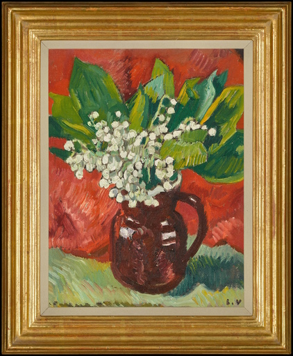 Louis VALTAT - Peinture - Vase de muguets