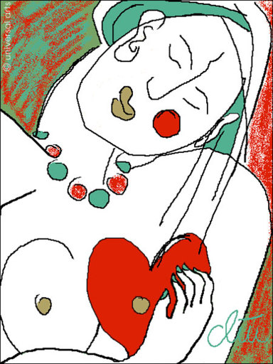 Jacqueline DITT - 版画 - Heartbreak - Grafik / graphic ltd. Edition 