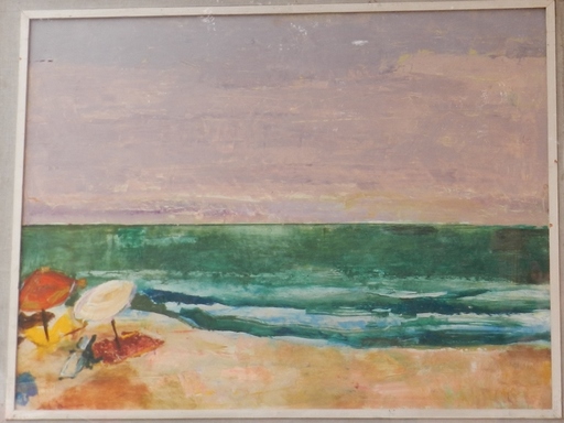 Evzen NEVAN - Painting - On the Beach 
