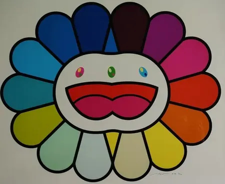 村上隆 版画 Multicolor Double Face: White Multicolor Double Face: White | 村上隆| 线上艺术品销售| artprice