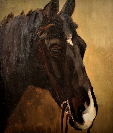 Lucy Elizabeth KEMP-WELCH - Painting - Working Horse