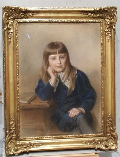 Georg DECKER - 绘画 - "Portrait of a Girl of the Habsburg Family", late 19th C.